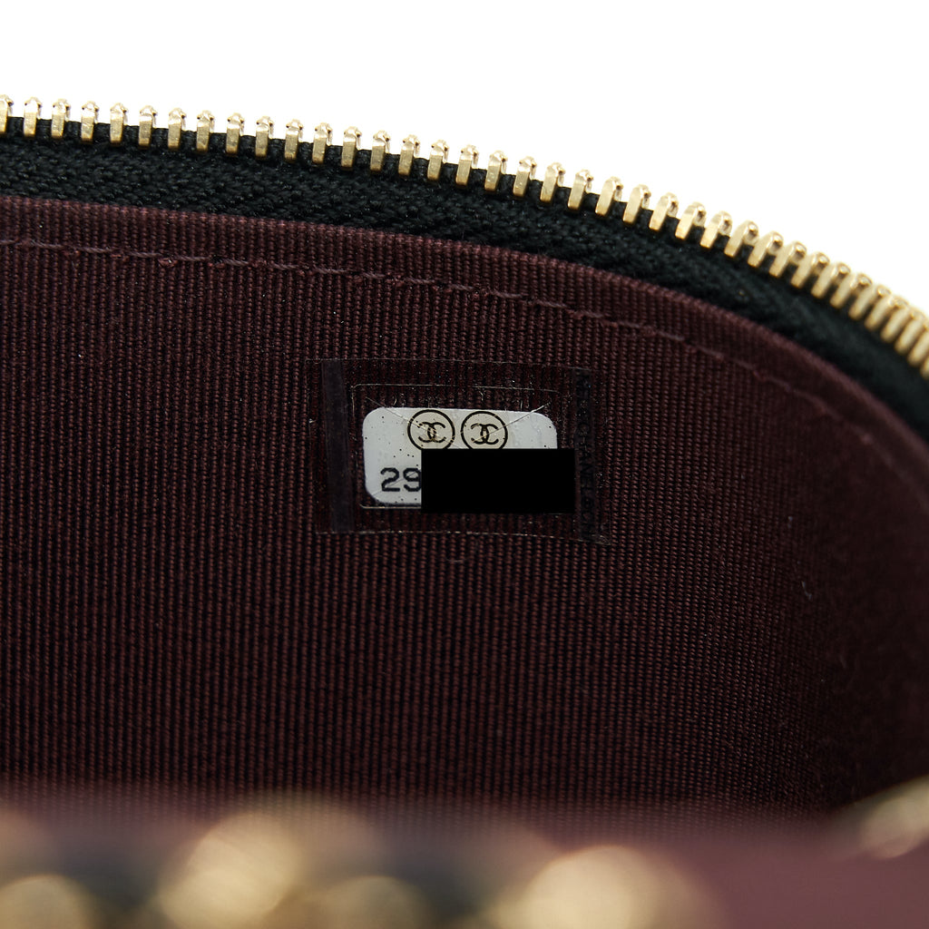 CHANEL CAVIAR LONG VANITY WITH CHAIN CAVIAR BLACK LGHW