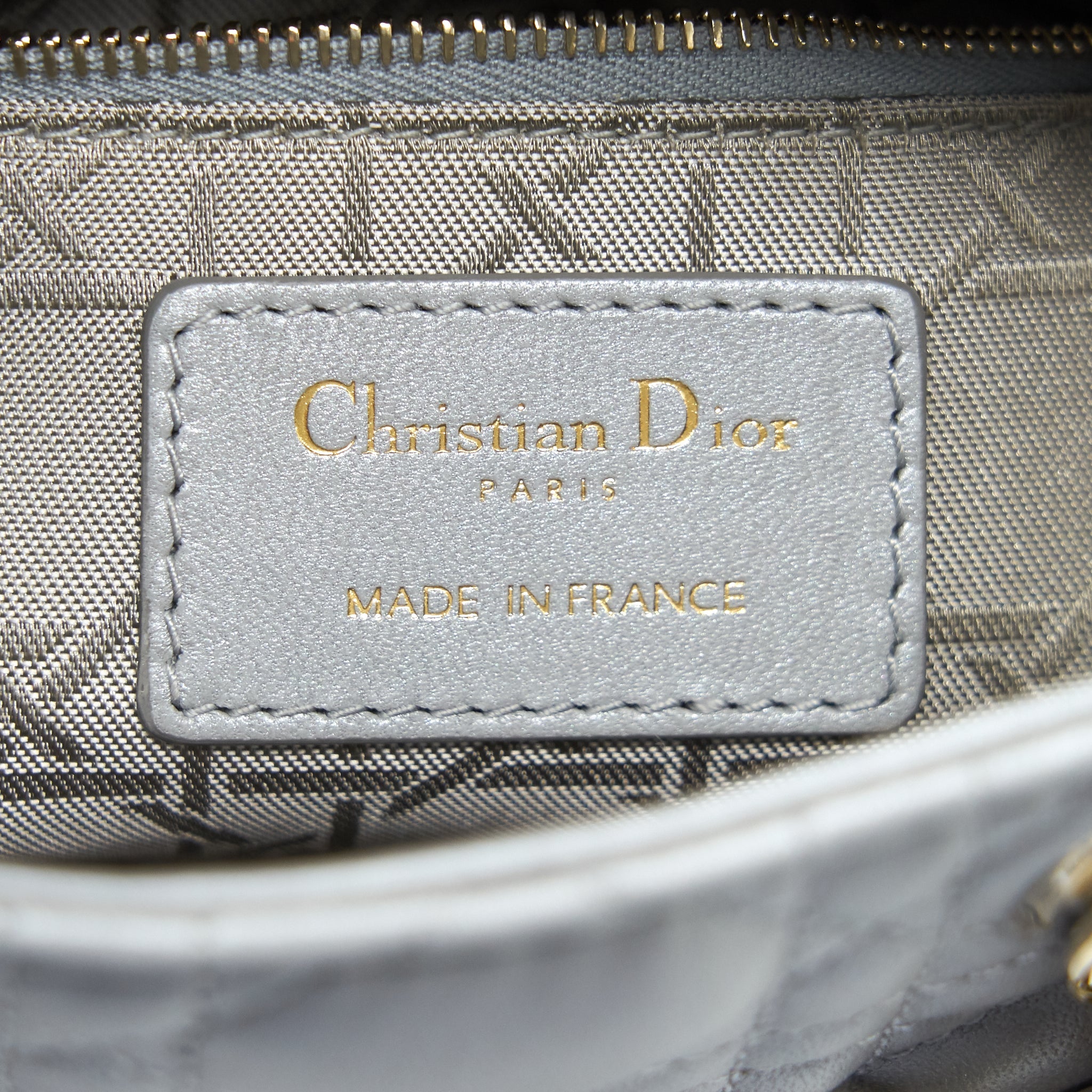 CHRISTIAN DIOR MINI LADY DIOR LIGHT GREY