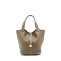 HERMES PICOTIN 22 LOCK BAG ETOUPE GHW