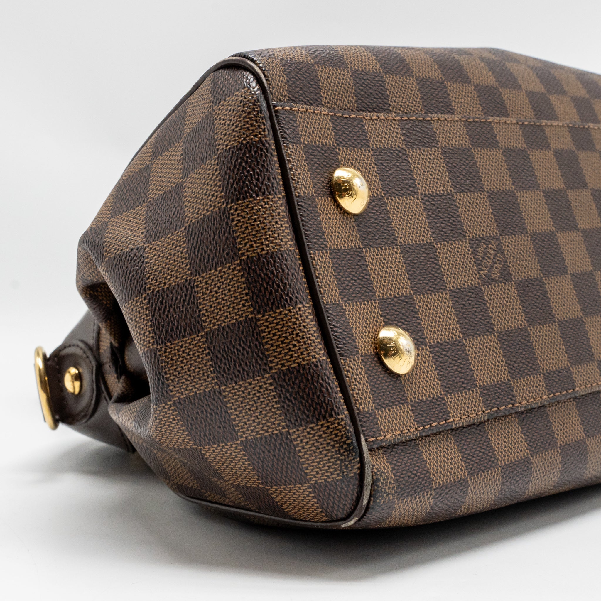 LOUIS VUITTON TREVI PM TOTE BAG DAMIER EBENE CANVAS GHW