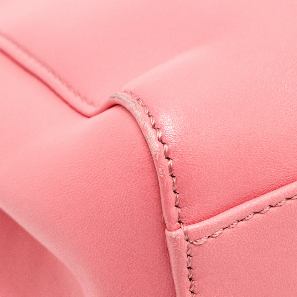 FENDI COLOURBLOCK MINI PEEKABOO NAPPA LEATHER ROSA FLUO/OXIGEN SLATE GHW