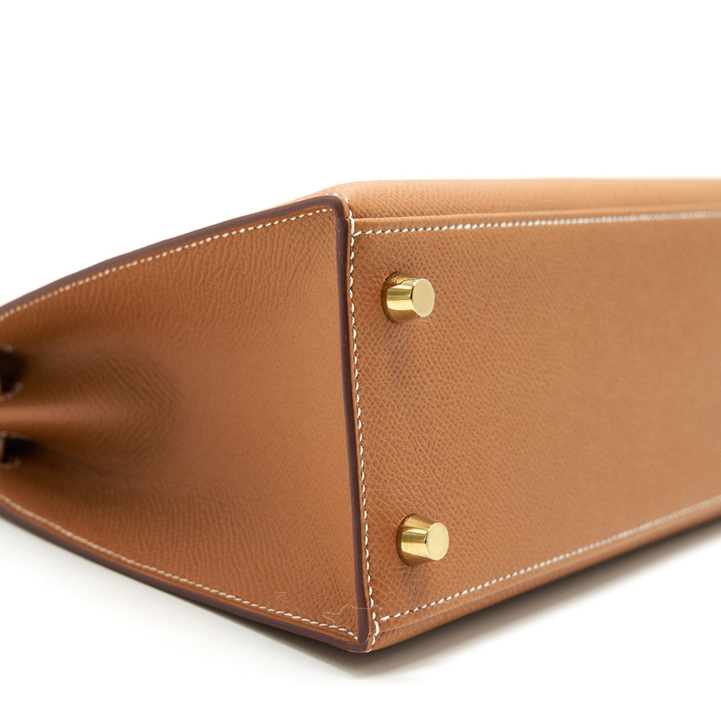 HERMES KELLY 25 SELLIER GOLD WITH GHW