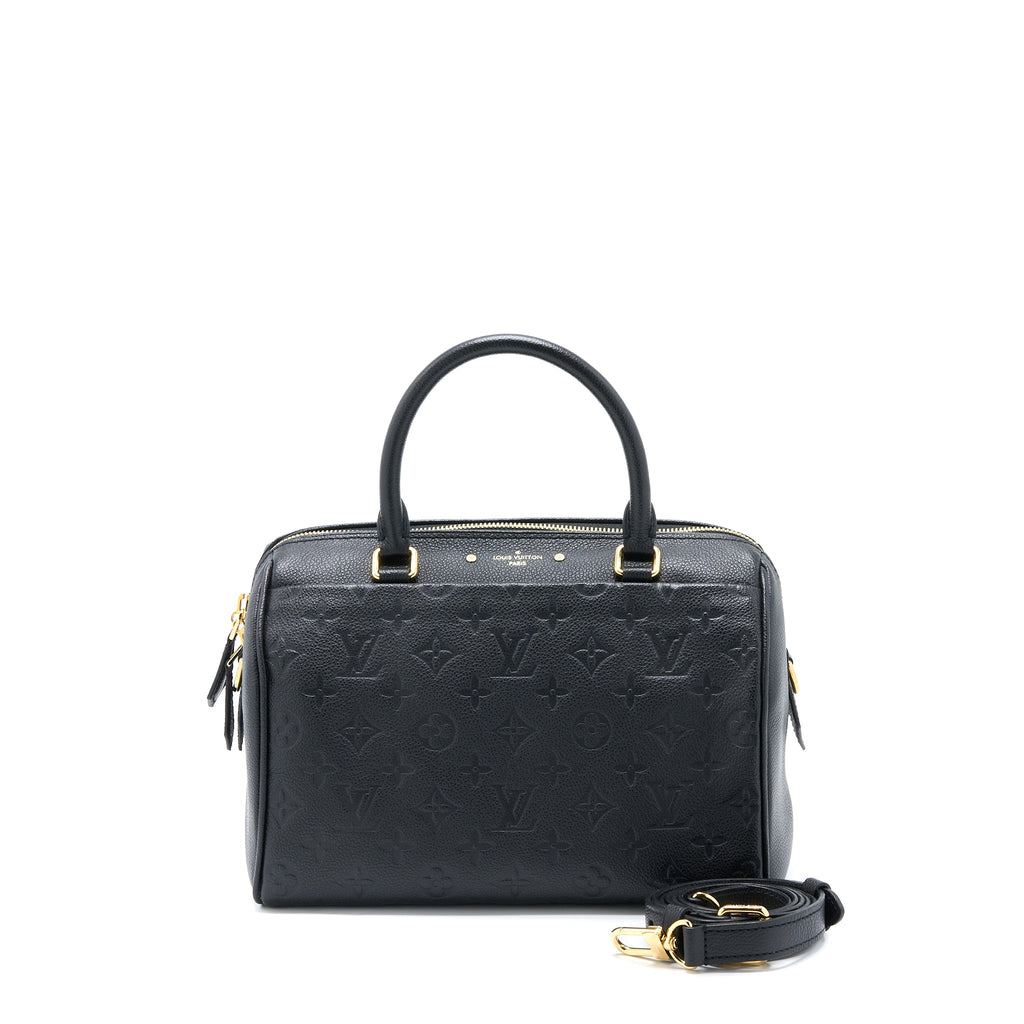 LOUIS VUITTON SPEEDY 25 BANDOULIERE MONOGRAM EMPREINTE BLACK GHW