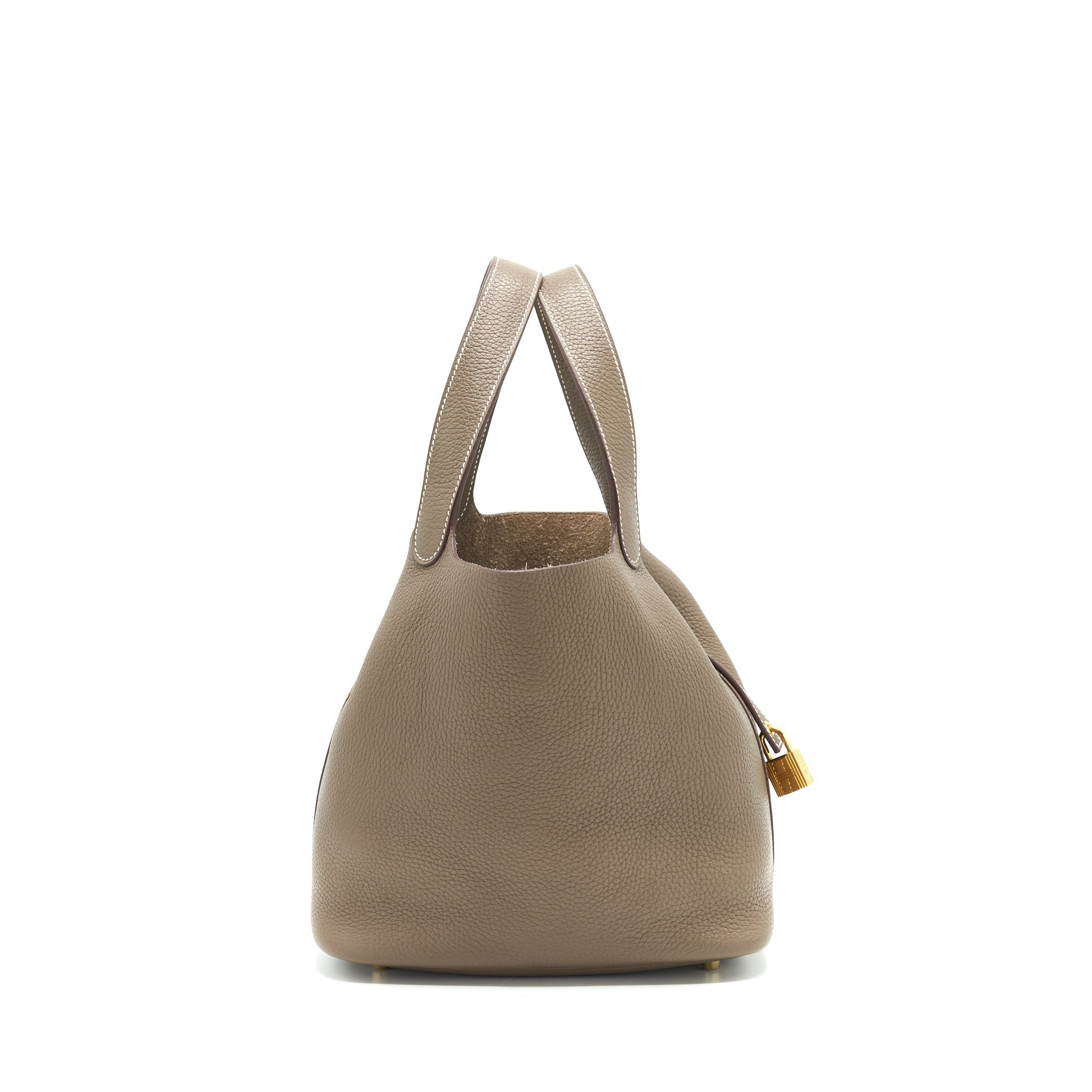 HERMES PICOTIN 22 LOCK BAG ETOUPE GHW