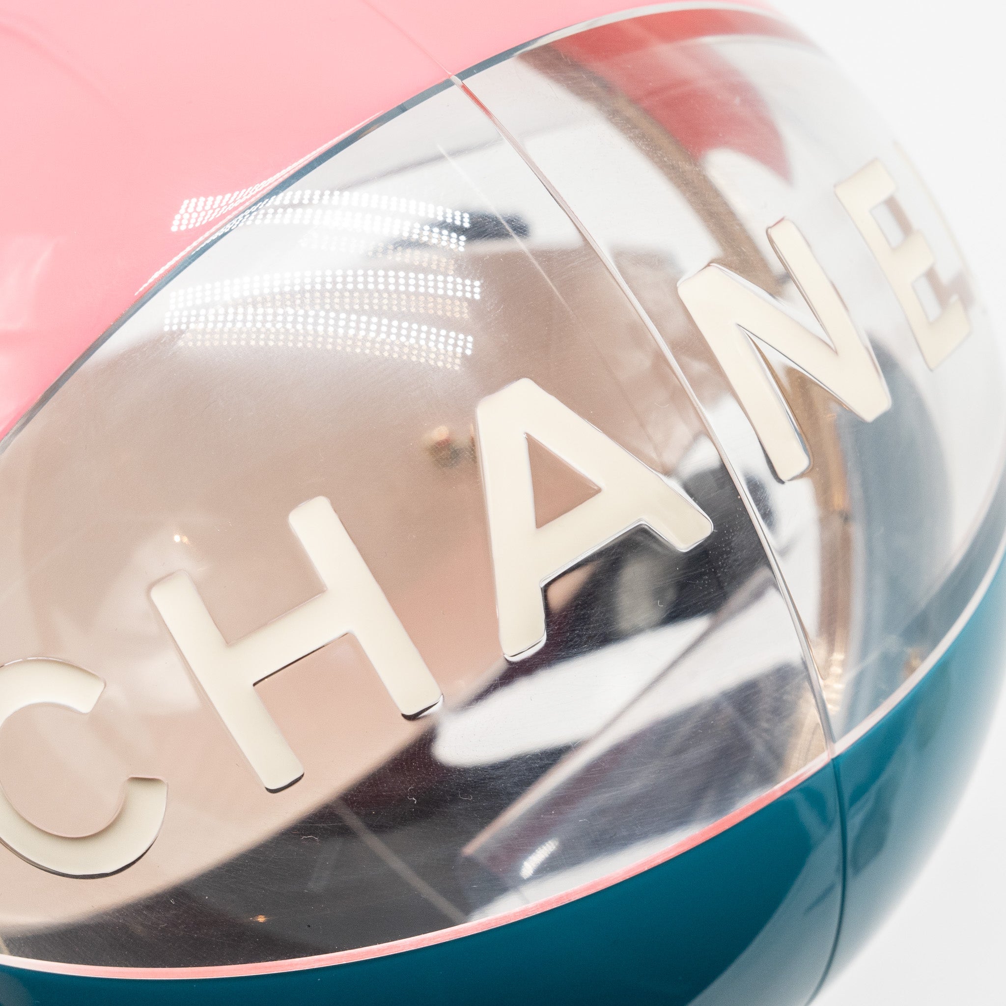CHANEL 19S BEACH BALL EVENING BAG PLEXIGLASS MULTICOLOUR LGHW
