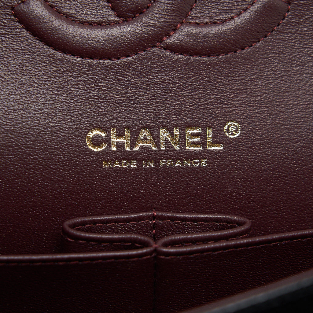 CHANEL MEDIUM CLASSIC DOUBLE FLAP 25CM CAVIAR BLACK GHW (MICROCHIP)