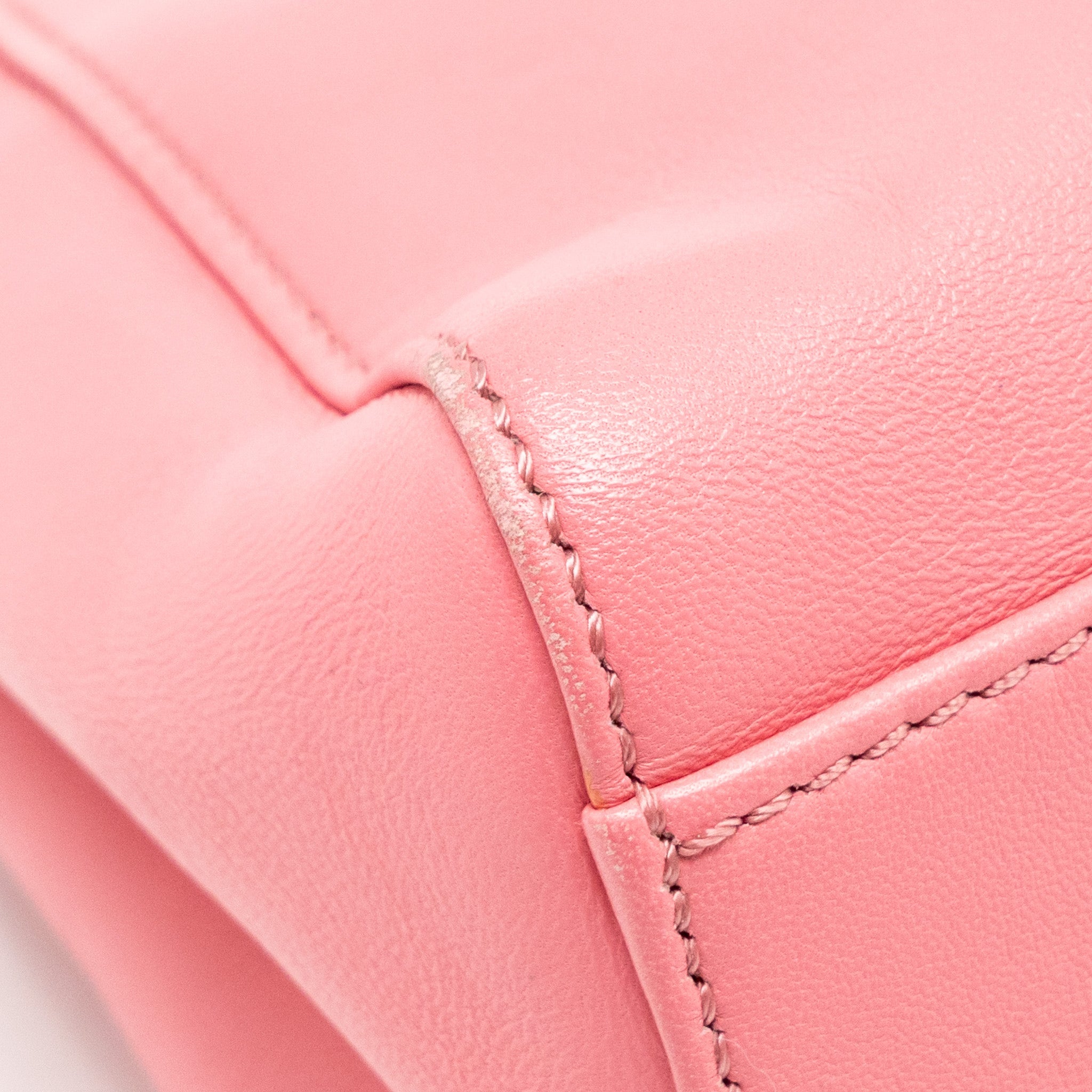 FENDI COLOURBLOCK MINI PEEKABOO NAPPA LEATHER ROSA FLUO/OXIGEN SLATE GHW
