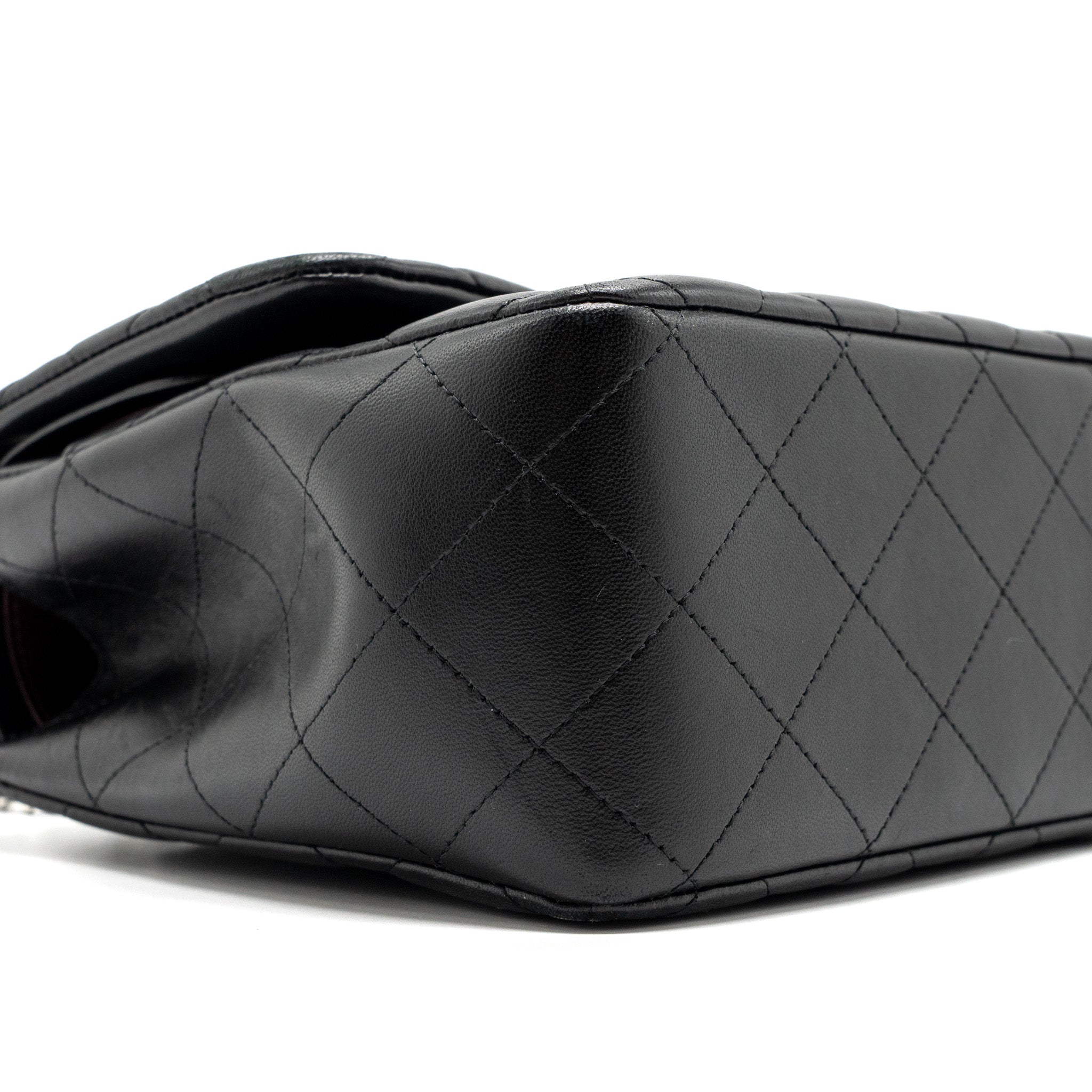 CHANEL JUMBO CLASSIC DOUBLE FLAP LAMBSKIN BLACK SHW