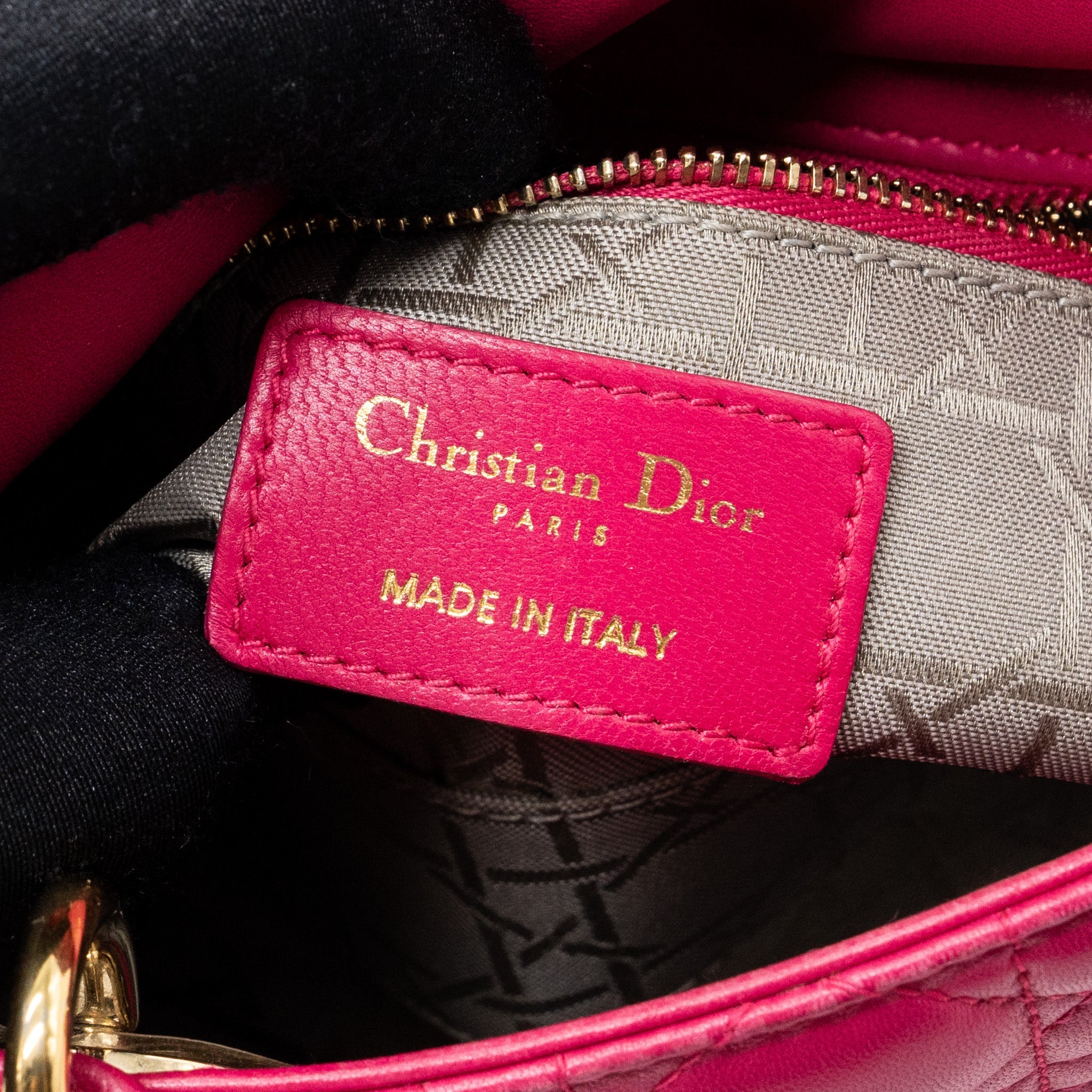 DIOR MINI LADY DIOR LAMBSKIN PINK GHW