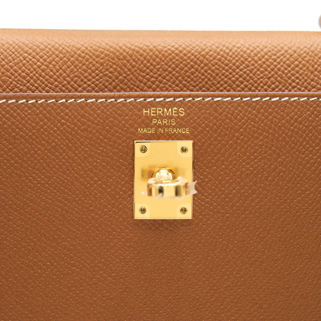 HERMES KELLY 25 SELLIER GOLD WITH GHW