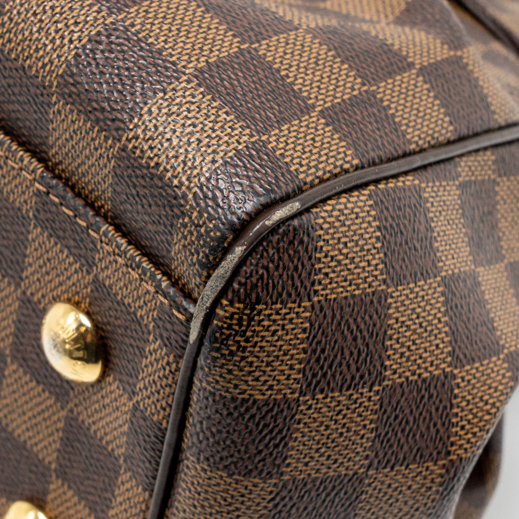 LOUIS VUITTON TREVI PM TOTE BAG DAMIER EBENE CANVAS GHW