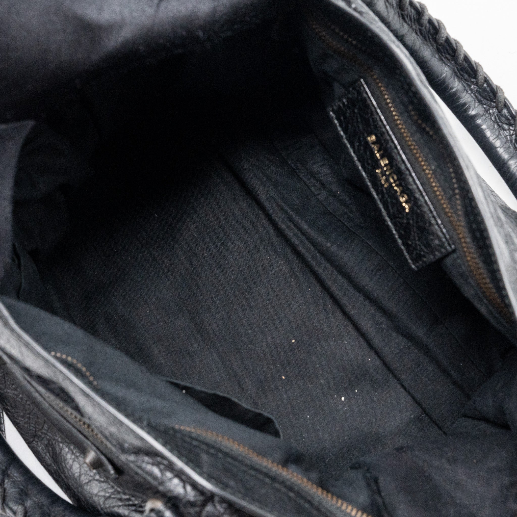 BALENCIAGA CLASSIC CITY BAG LEATHER BLACK RUTHENIUM SILVER HARDWARE