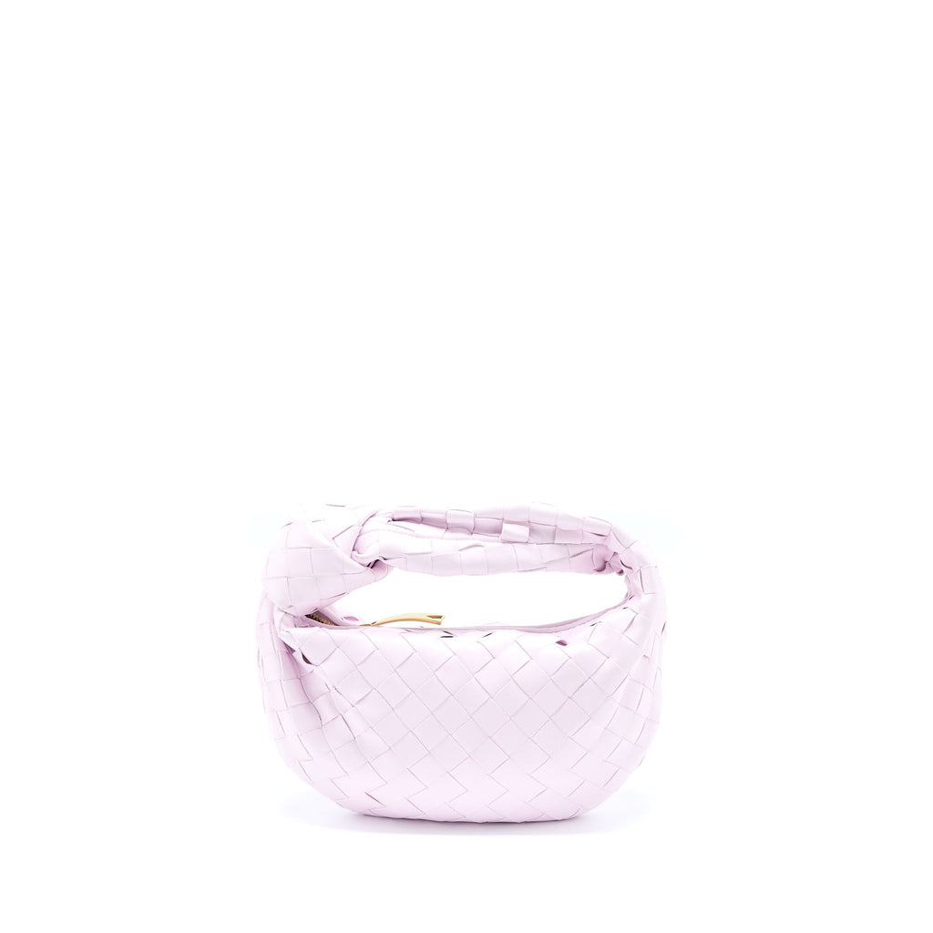 BOTTEGA VENETA MINI JODIE LAMBSKIN PALE PINK GHW
