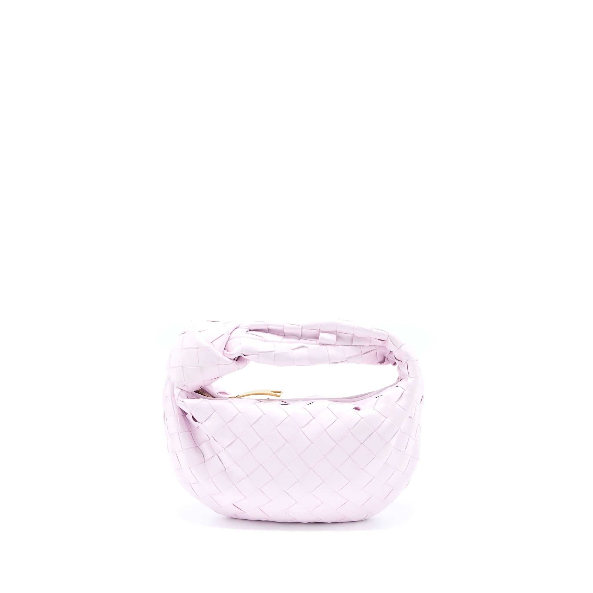 BOTTEGA VENETA MINI JODIE LAMBSKIN PALE PINK GHW