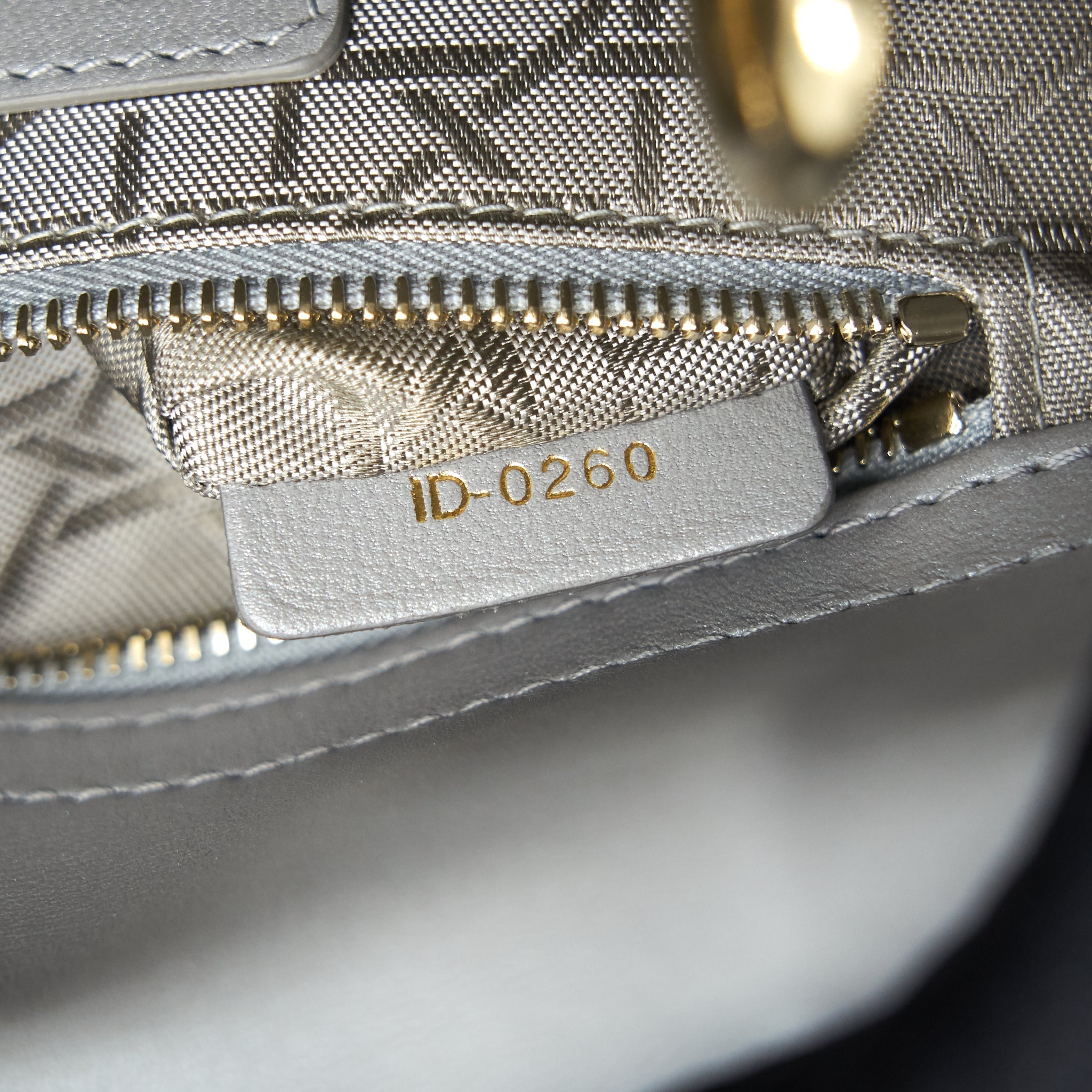 CHRISTIAN DIOR MINI LADY DIOR LIGHT GREY