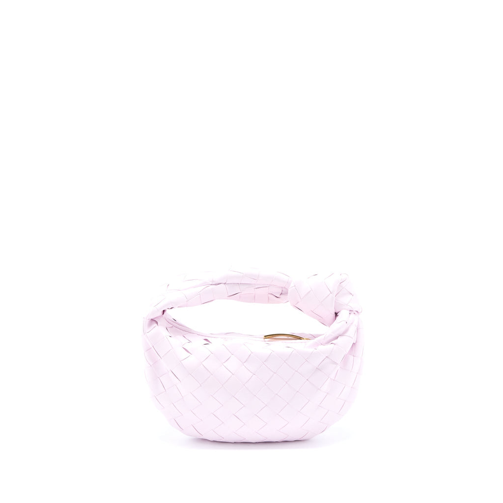 BOTTEGA VENETA MINI JODIE LAMBSKIN PALE PINK GHW