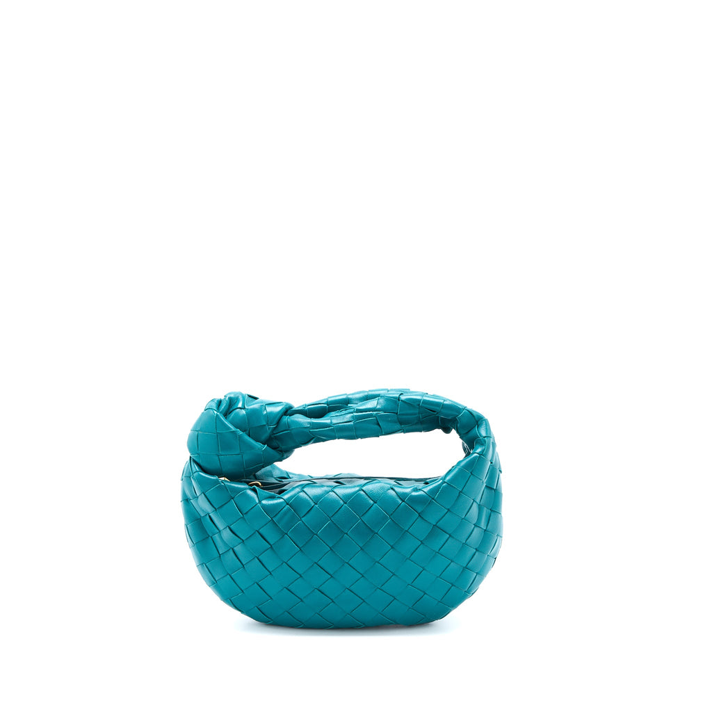 BOTTEGA VENETA MINI JODIE LAMBSKIN MALLARD GHW