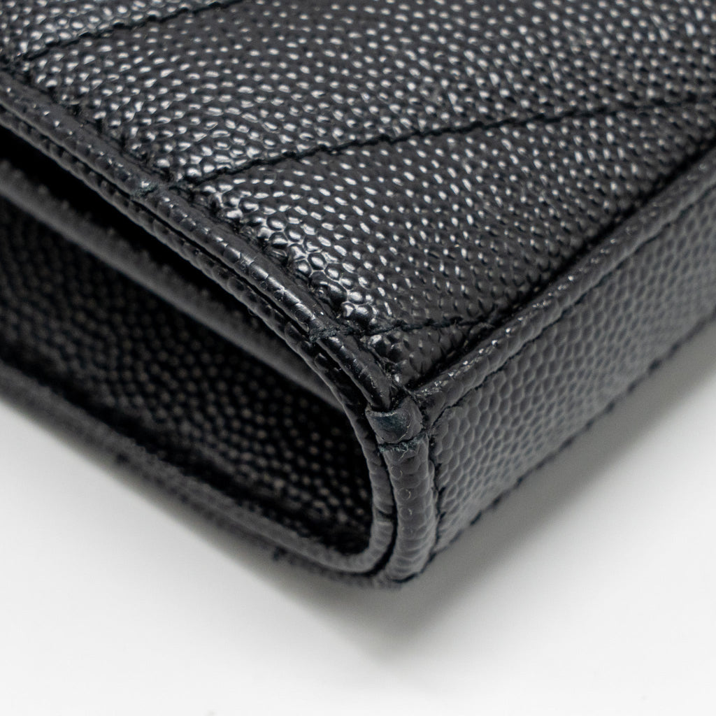 SAINT LAURENT/YSL ENVELOPE CHAIN WALLET CALFSKIN BLACK SHW