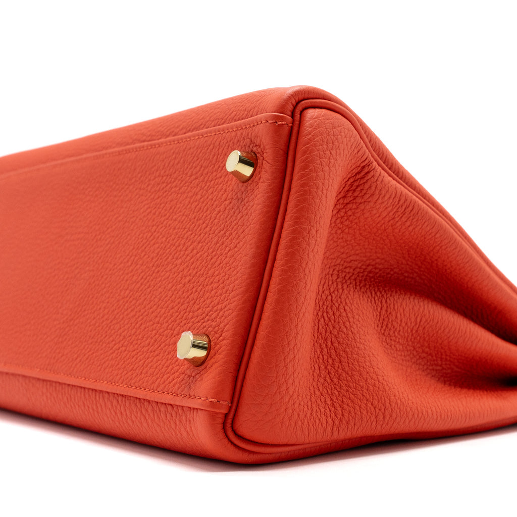 HERMES KELLY 32 TOGO CAPUCINE GHW