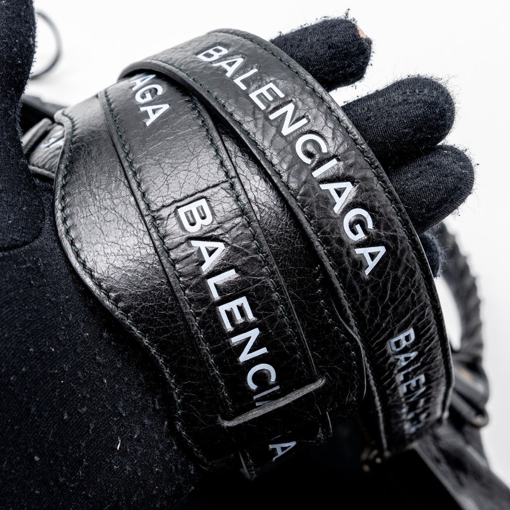 BALENCIAGA CLASSIC CITY BAG LEATHER BLACK RUTHENIUM SILVER HARDWARE