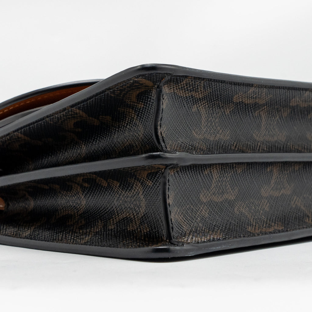 CELINE WALLET ON STRAP TRIOMPHE CANVAS / SMOOTH LAMBSKIN TAN GHW