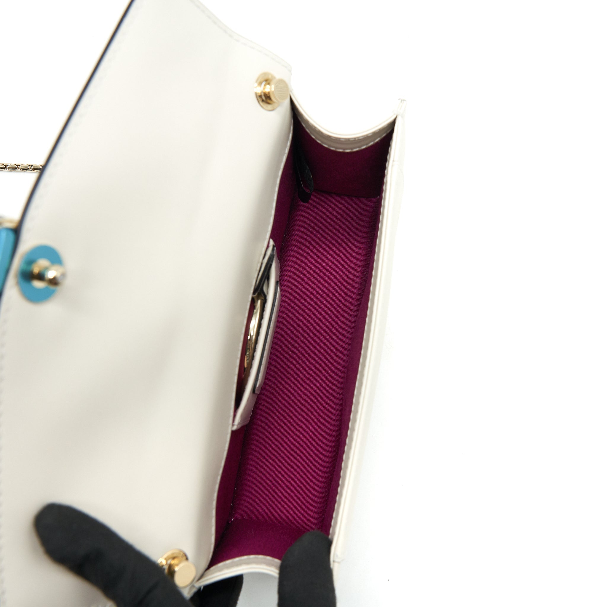 BVLGARI SERPENTI FOREVER CROSSBODY BAG WHITE LGHW