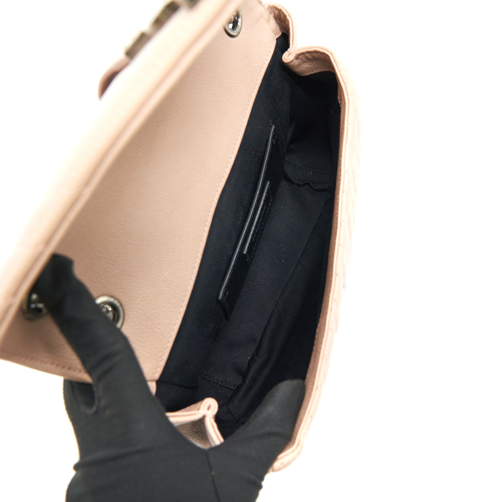 SAINT LAURENT MONOGRAM ENVELOPE BAG DUSTY ROSE
