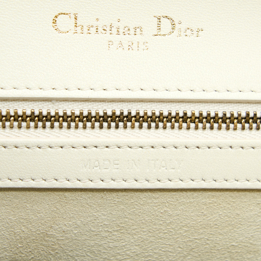 DIOR SMALL DIORAMA ROCKSTUD CROSSBODY BAG LAMBSKIN WHITE GHW