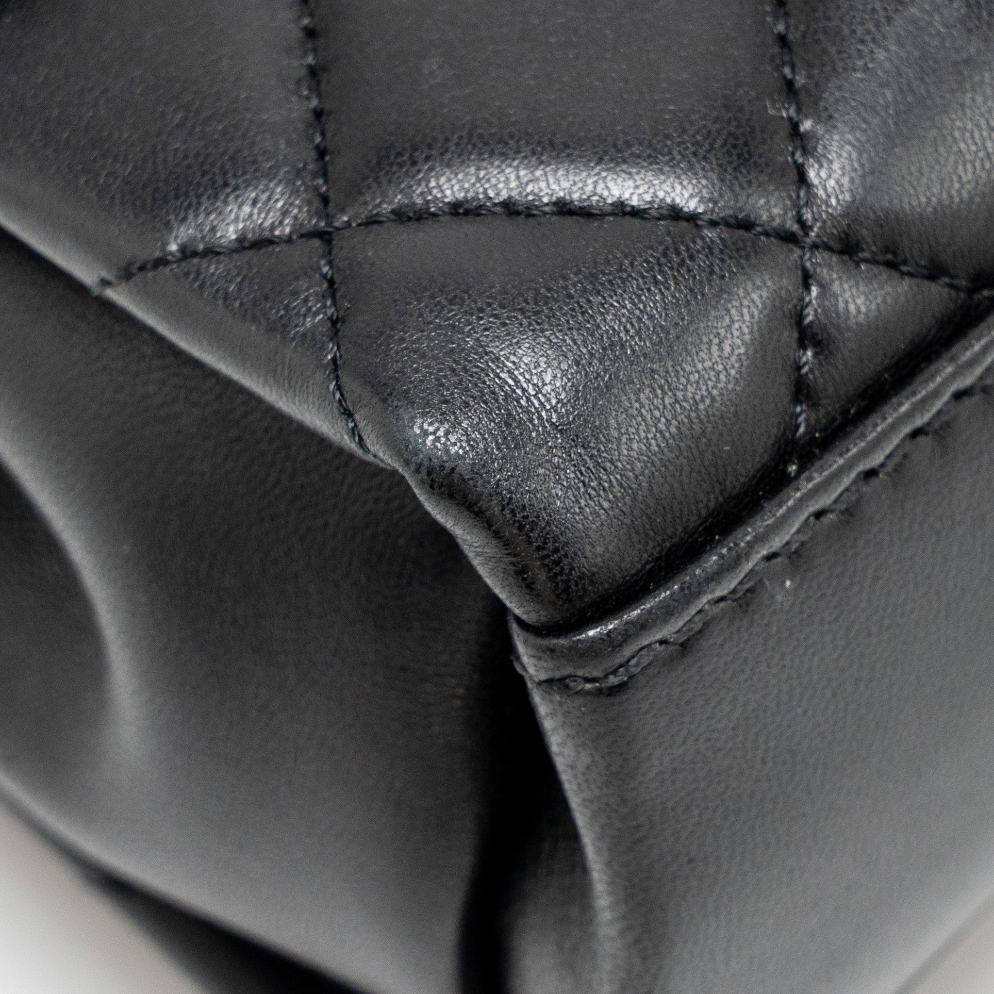CHANEL COCO LOOP SINGLE FLAP BAG LAMBSKIN BLACK SHW