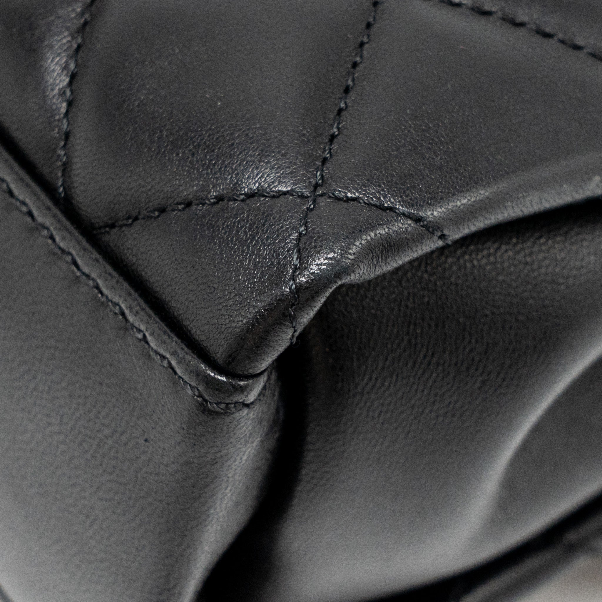 CHANEL COCO LOOP SINGLE FLAP BAG LAMBSKIN BLACK SHW