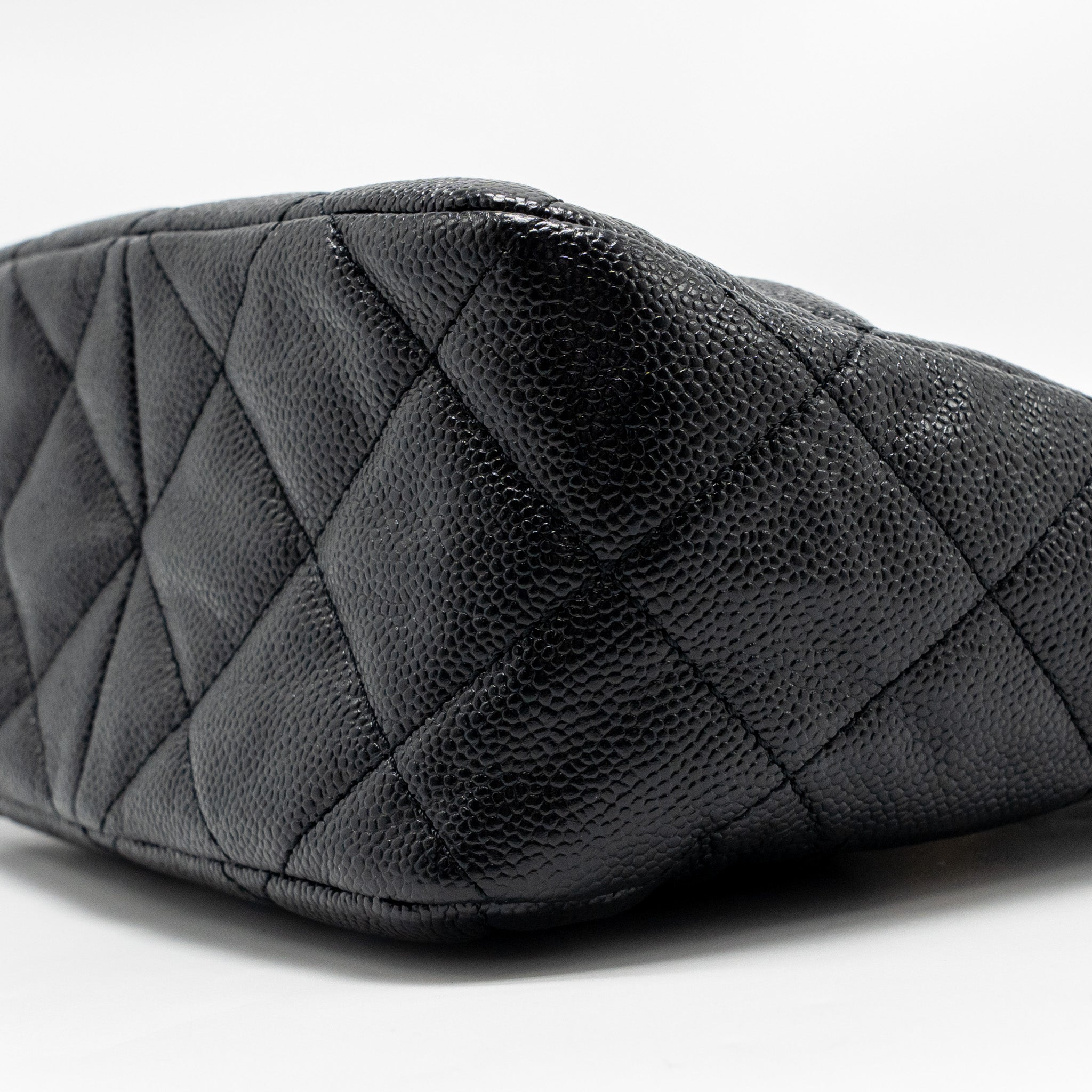 CHANEL QUILTED HOBO CAVIAR BLACK GHW (MICROCHIP)