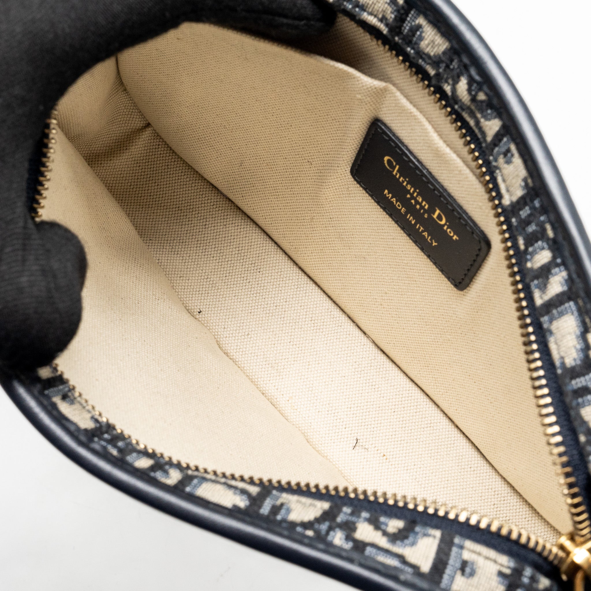DIOR DIORQUAKE POUCH WITH DIOR SHOULDER WIDE STRAP OBLIQUE CANVAS BLUE GHW (SELL IN A SET)