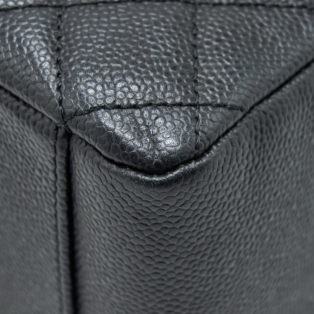CHANEL GRAND SHOPPING TOTE GST CAVIAR BLACK SHW