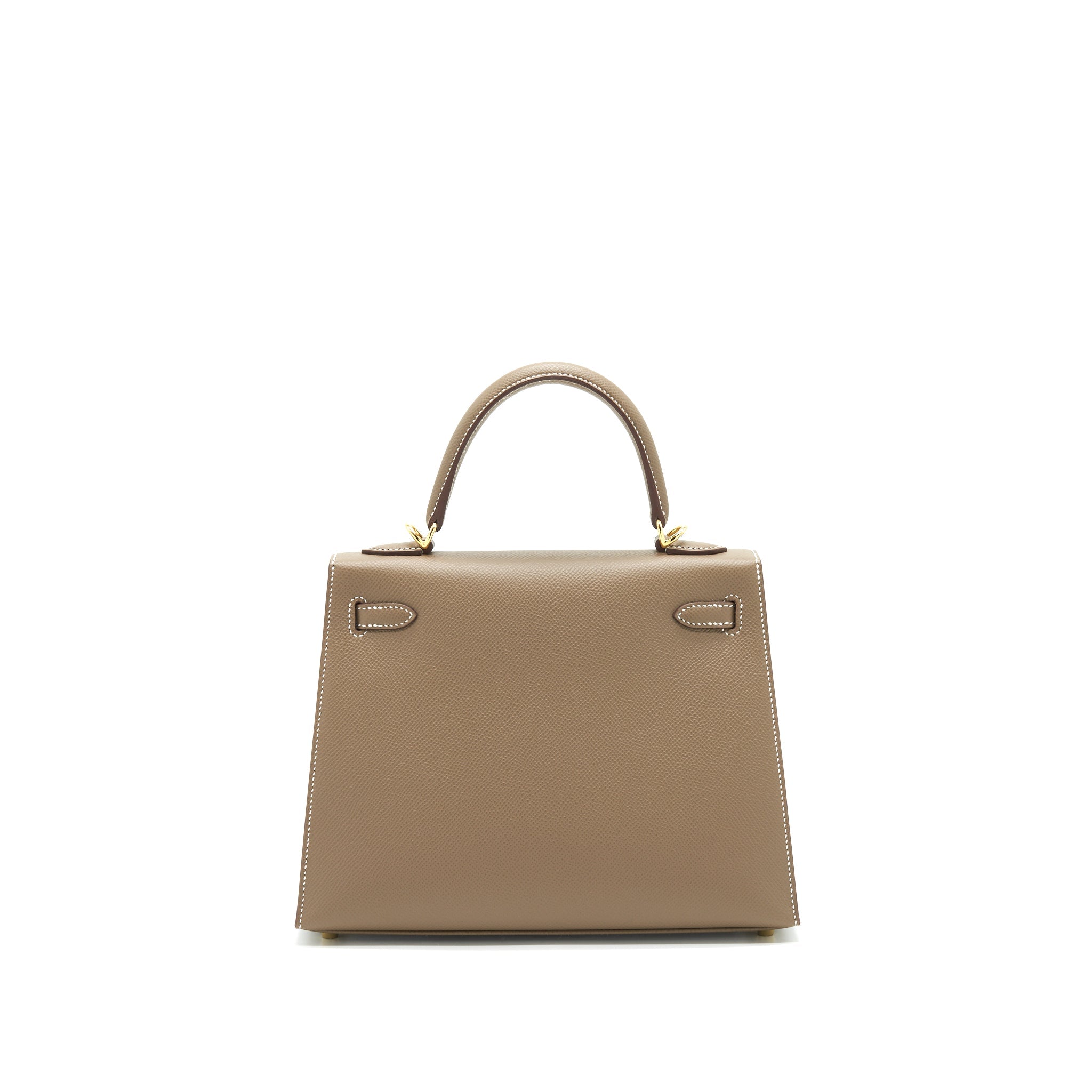 HERMES KELLY 25 SELLIER ETOUPE GHW