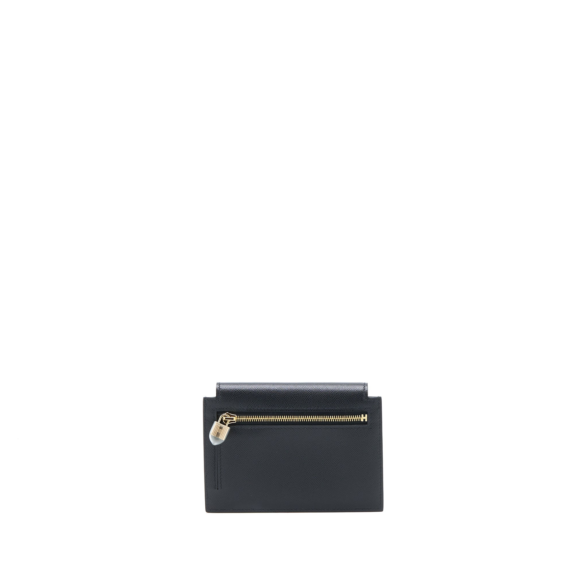 HERMES KELLY POCKET COMPACT MADAME BLACK GHW
