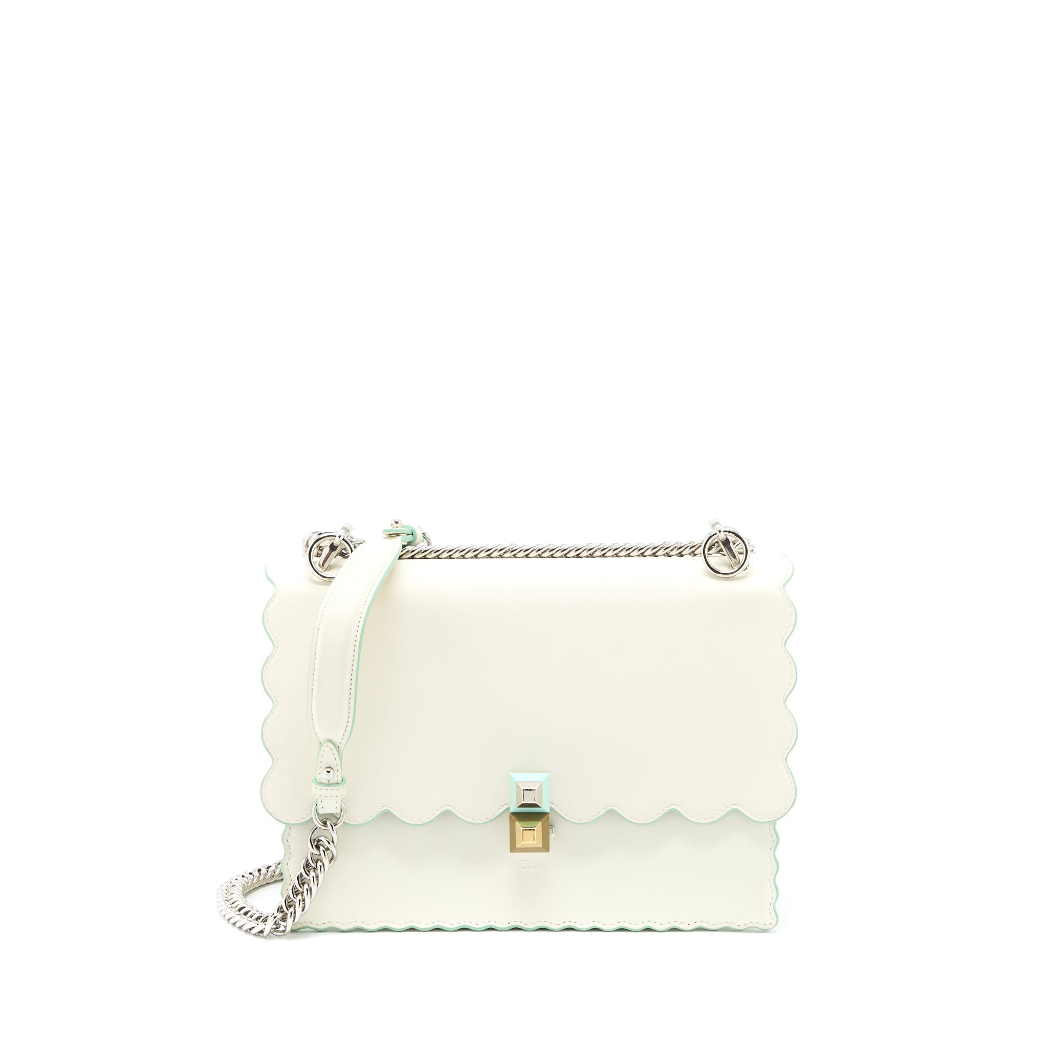 FENDI KAN I BAG CALFSKIN WHITE SHW
