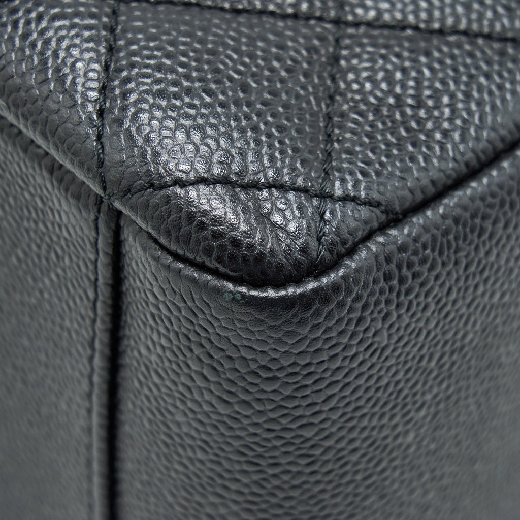 CHANEL GRAND SHOPPING TOTE GST CAVIAR BLACK SHW