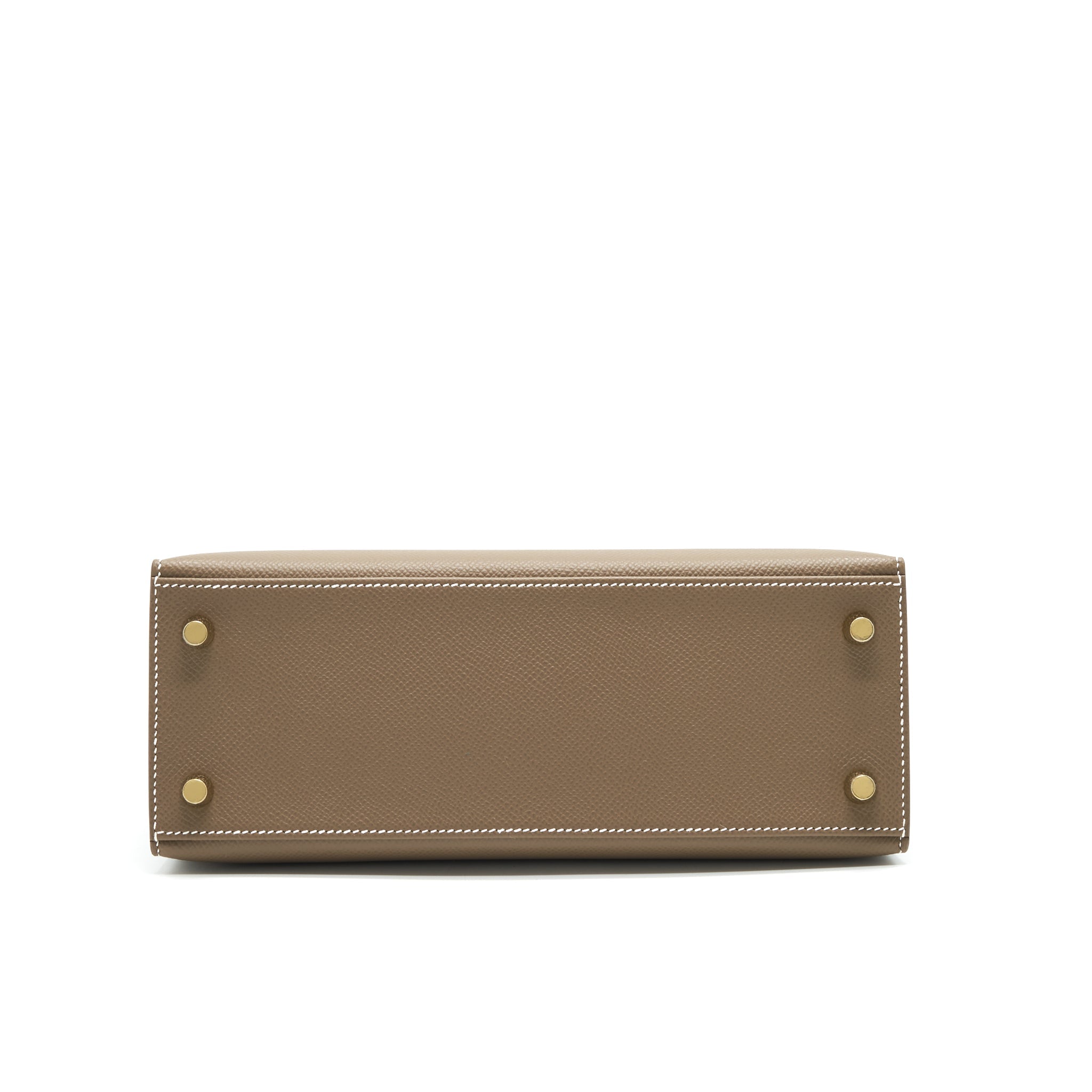 HERMES KELLY 25 SELLIER ETOUPE GHW