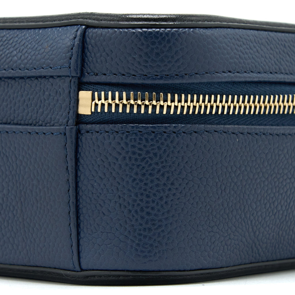CHANEL MEDIUM FILIGREE VANITY CAMERA BAG CAVIAR BLUE/BLACK GHW