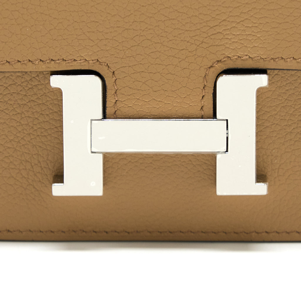 HERMES CONSTANCE SLIM EVERCOLOR CHAI / LIME SHW