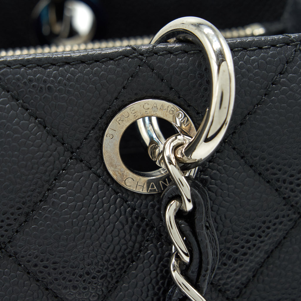 CHANEL GRAND SHOPPING TOTE GST CAVIAR BLACK SHW