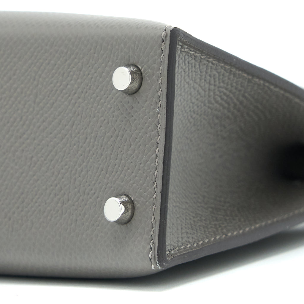 HERMES MINI KELLY II EPSOM 0L GRIS MEYER SHW