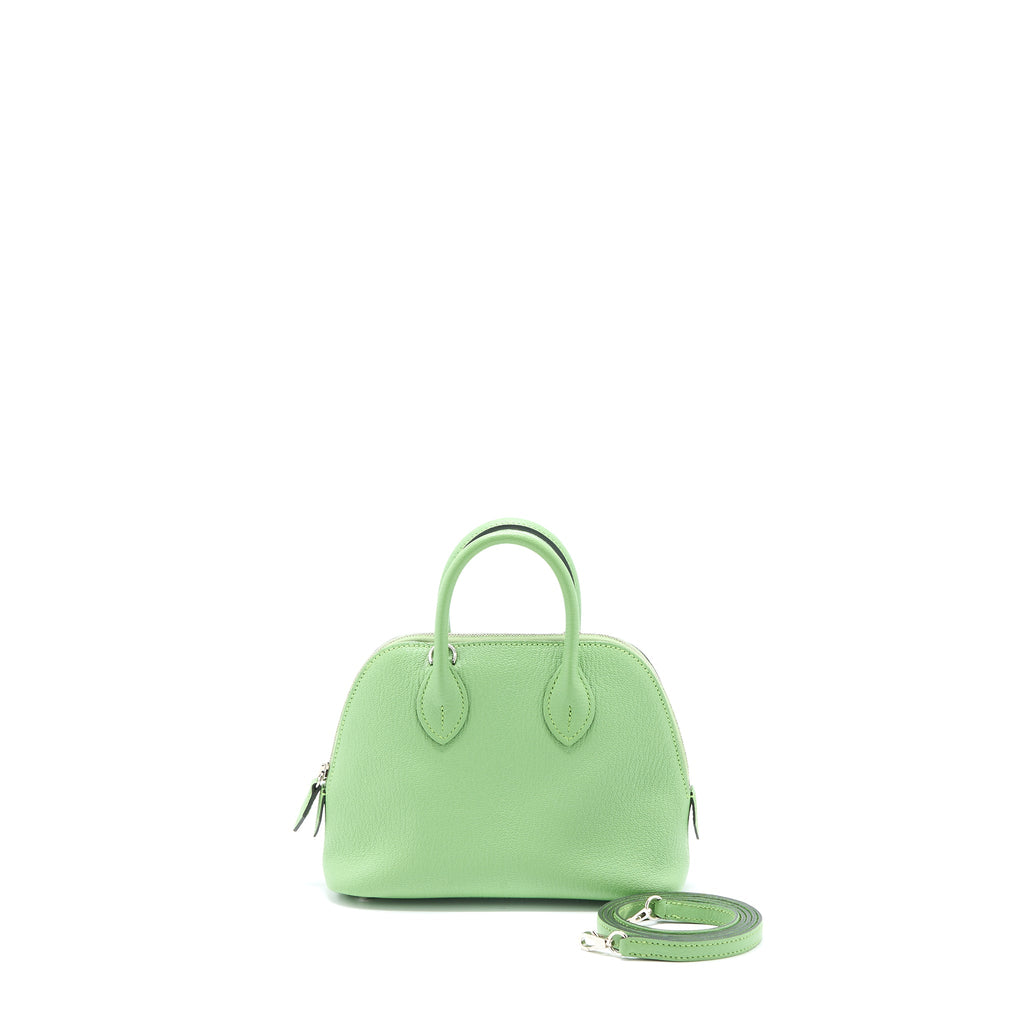 HERMES MINI BOLIDE CHEVRON MYSORE VERT CRIQUET SHW