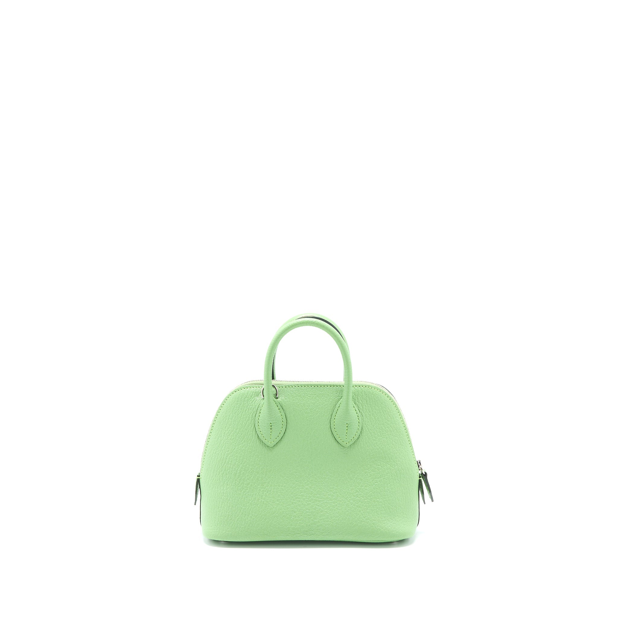 HERMES MINI BOLIDE CHEVRON MYSORE VERT CRIQUET SHW