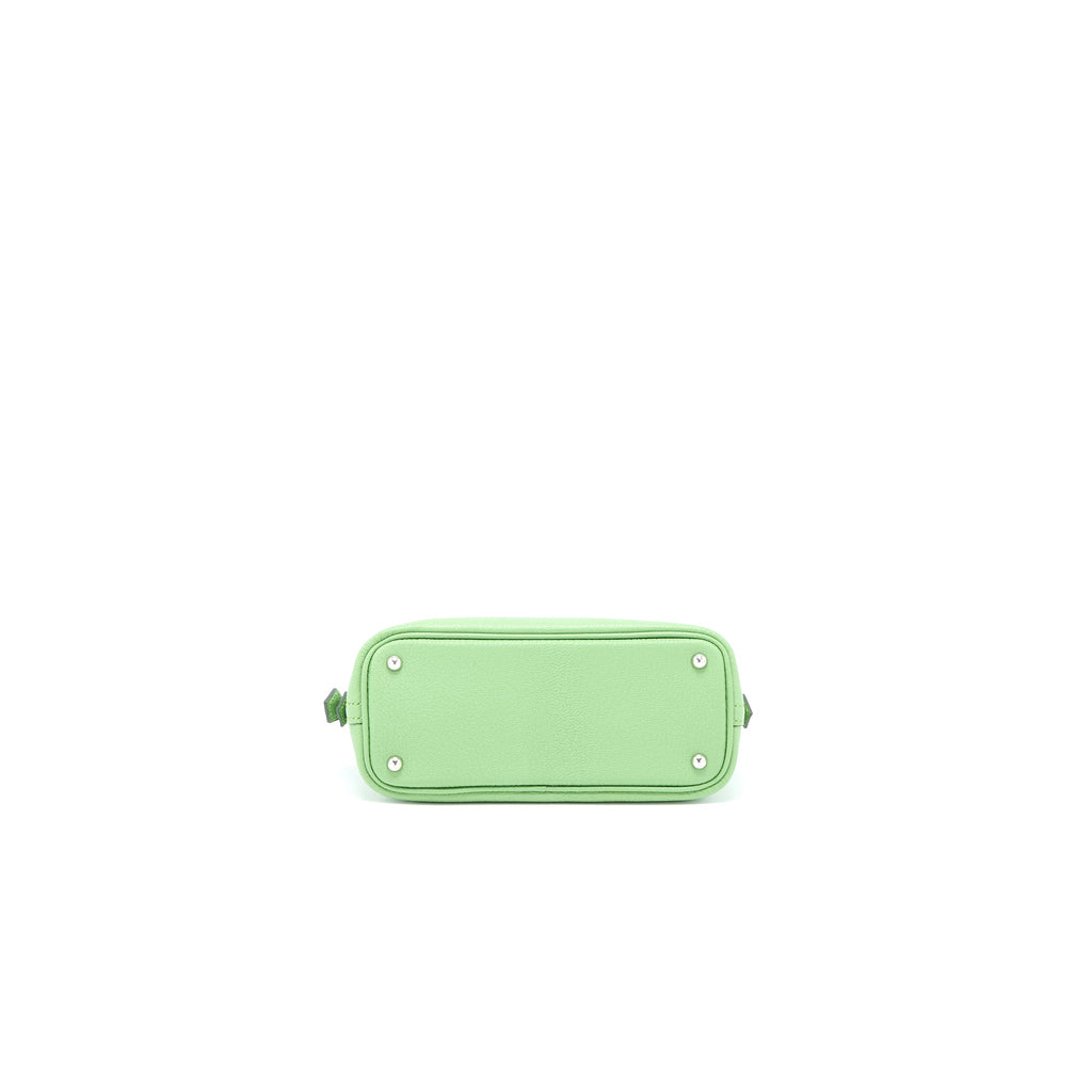 HERMES MINI BOLIDE CHEVRON MYSORE VERT CRIQUET SHW