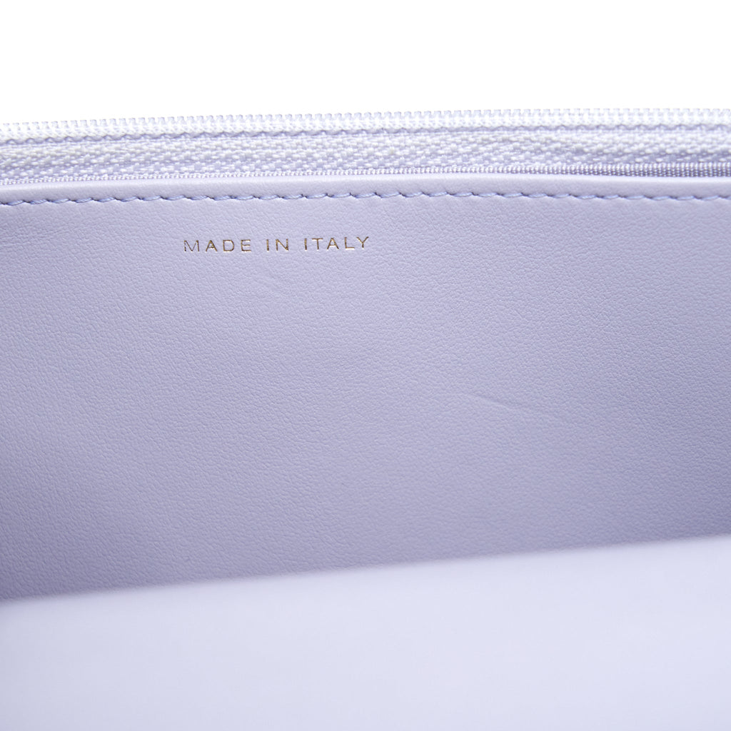 CHANEL 19 WALLET ON CHAIN LAMBSKIN LIGHT PURPLE GHW (MICROCHIP)