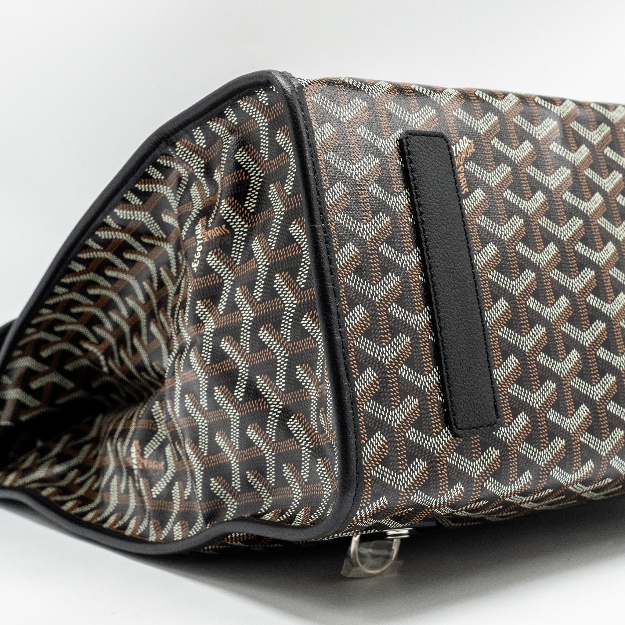 GOYARD SAINT LEGER BACKPACK GOYARDLINE CANVAS BLACK SHW