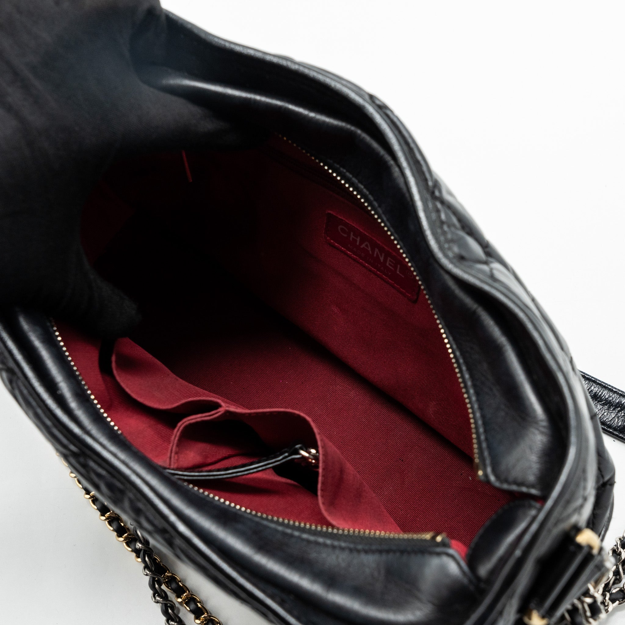 CHANEL MEDIUM GABRIELLE HOBO BAG AGED CALFSKIN BLACK MULTICOLOUR HARDWARE