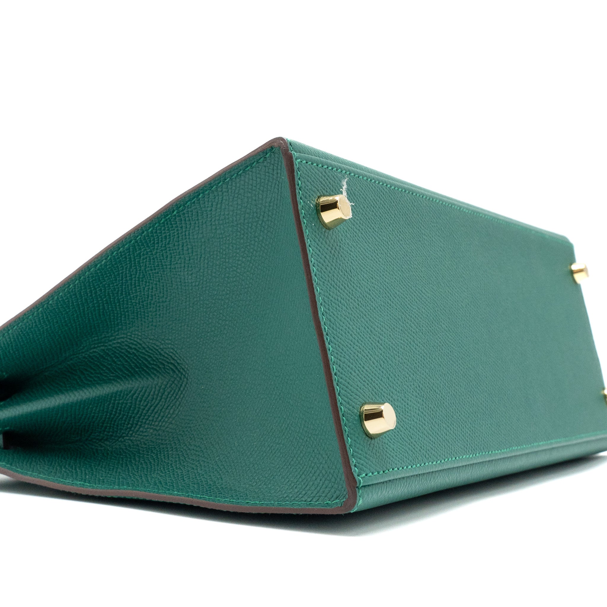 HERMES KELLY 28 SPECIAL ORDER EPSOM MALACHITE/GRIS ASPHALTE GHW