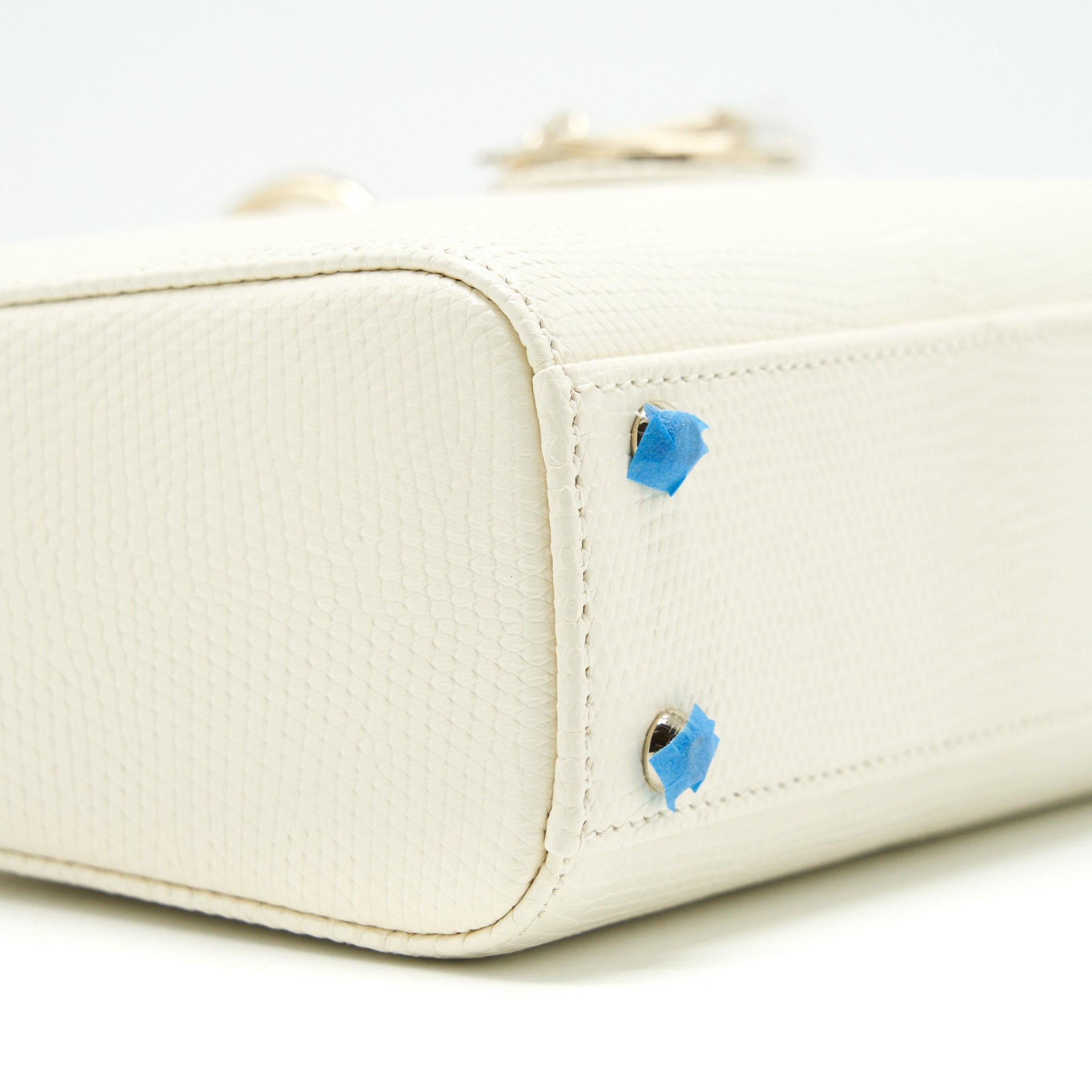 DIOR LIZARD MINI LADY DIOR WHITE  LGHW